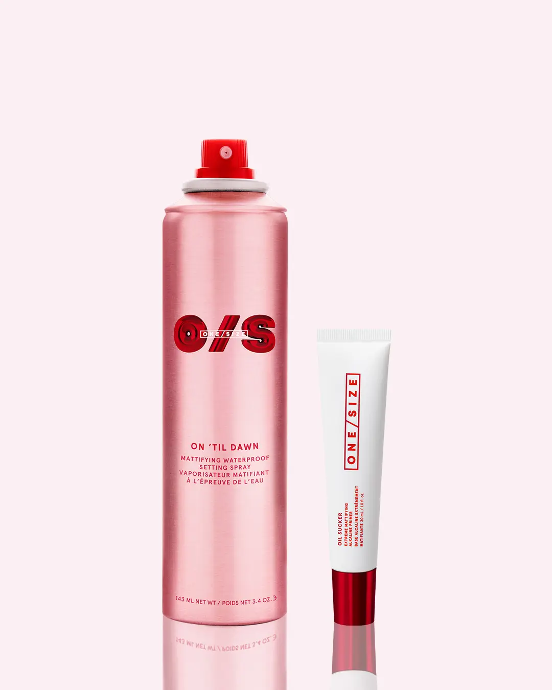 Oil Control On Lock: Mattifying & Setting Duo | Oil Sucker Primer & ONE/SIZE Setting Spray | 16-Hour Waterproof Matte Makeup for Acne-Prone Skin