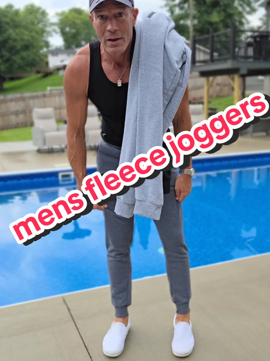 PURE CHAMP Men's 3-Pack Fitted Fleece Joggers - Soft Warm Athle…