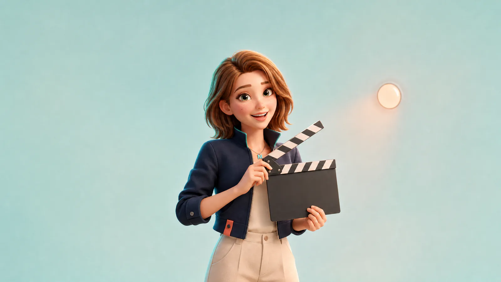 Moras Video Producer holding a film clapperboard