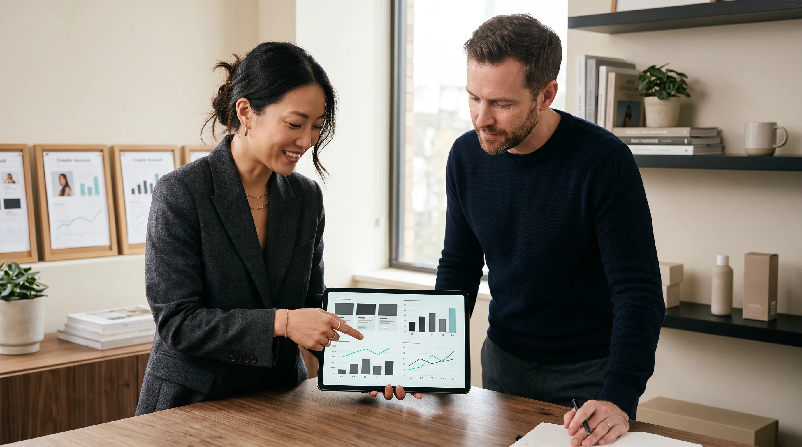 Moras dashboard showing product and video performance across accounts