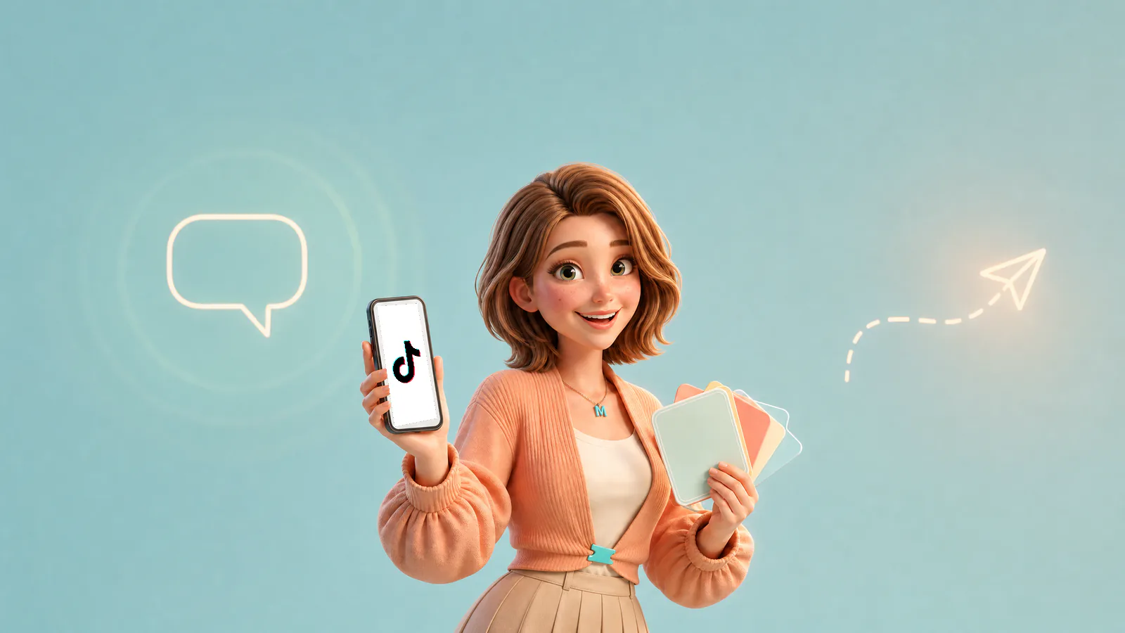 Moras Social Media Manager preparing a post on a smartphone