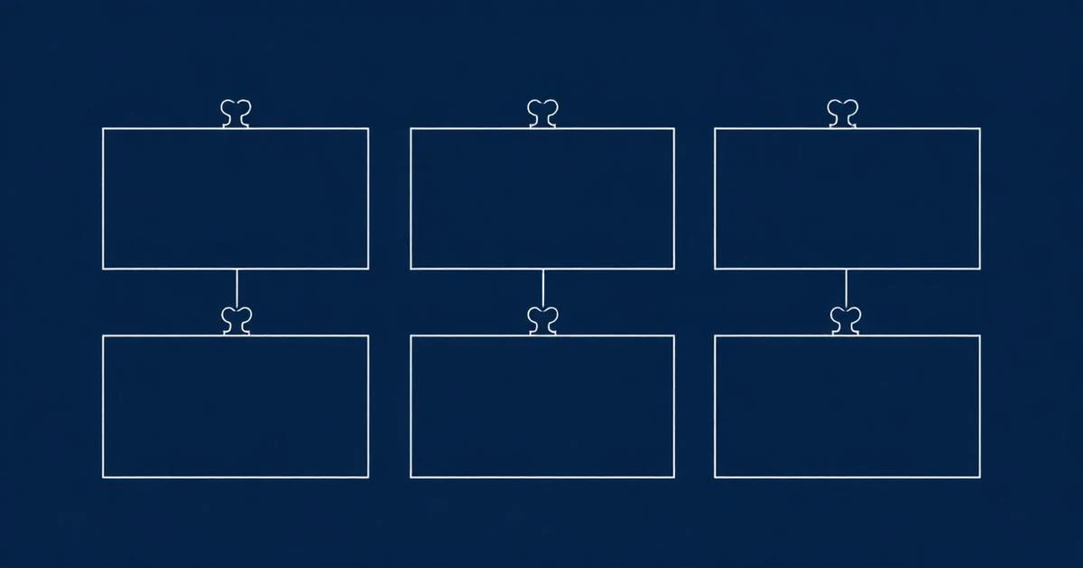Line drawing of one video body branching into several hook variants