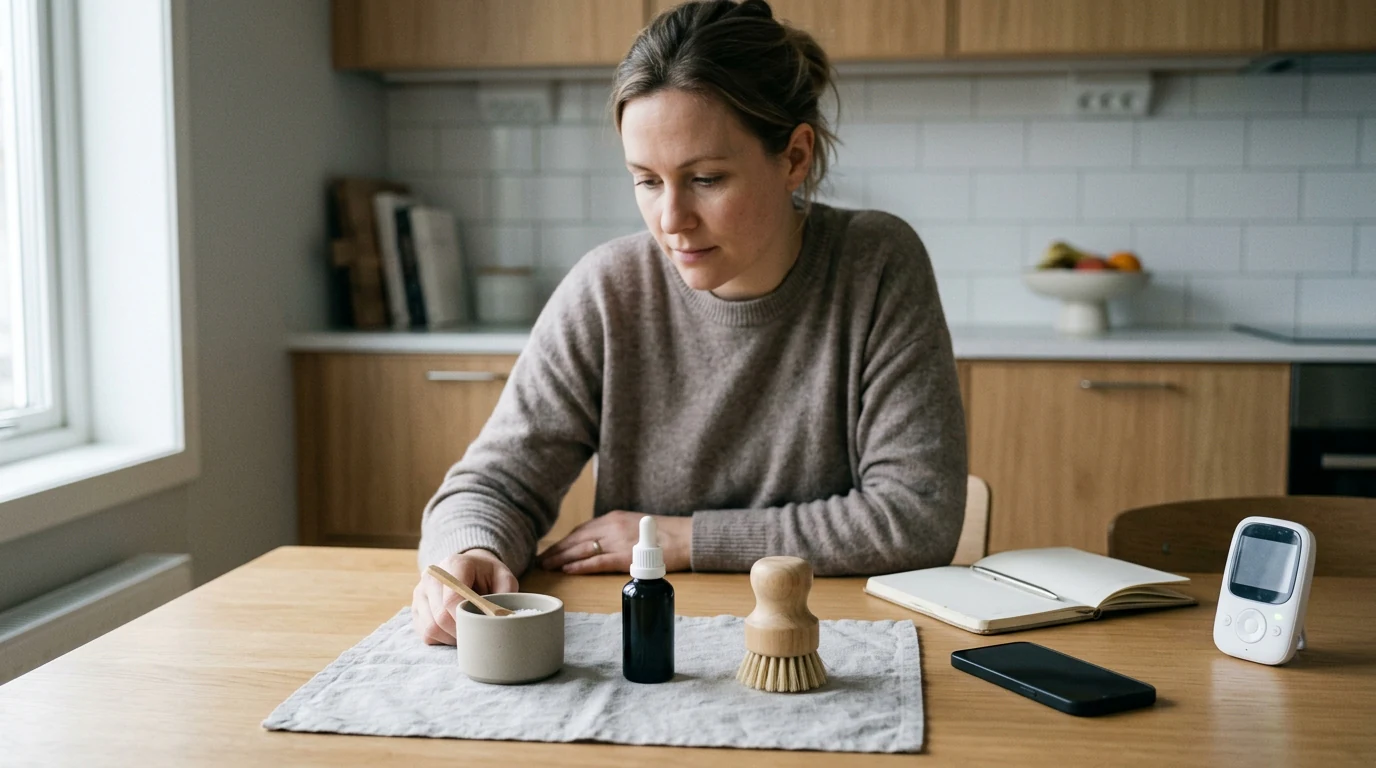 Stay-at-home mom narrowing a large product selection into a small home product shortlist